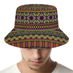 Vintage Ethnic Pattern Print Bucket Hat