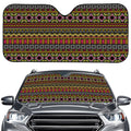 Vintage Ethnic Pattern Print Car Windshield Sun Shade