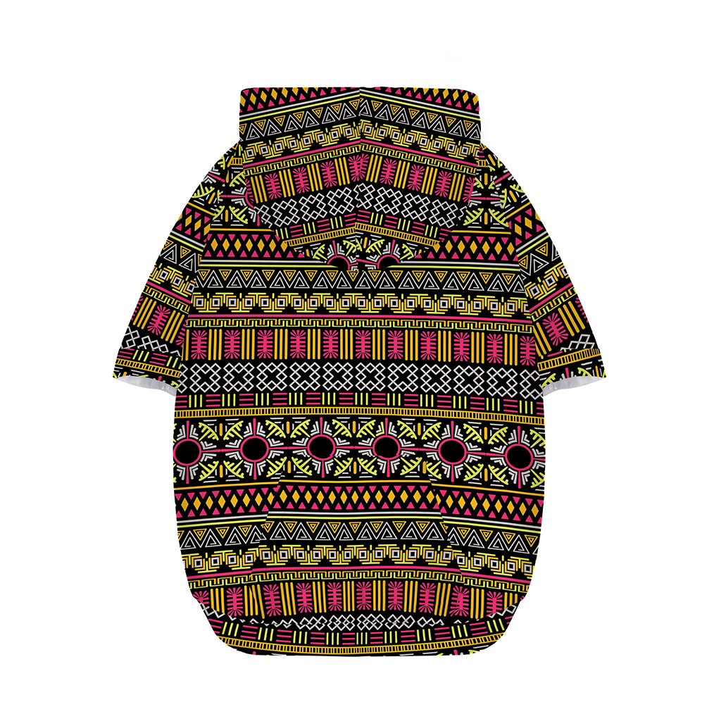 Vintage Ethnic Pattern Print Dog Zip Up Hoodie