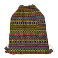 Vintage Ethnic Pattern Print Drawstring Bag