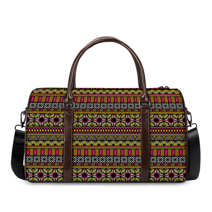 Vintage Ethnic Pattern Print Duffle Bag