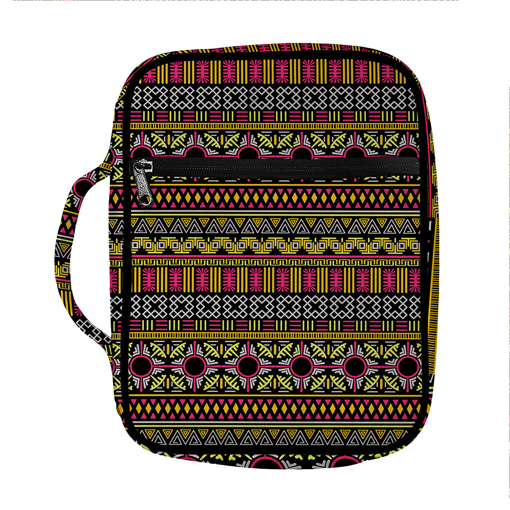 Vintage Ethnic Pattern Print Front Pocket Bible Bag