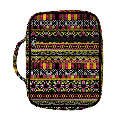 Vintage Ethnic Pattern Print Front Pocket Bible Bag