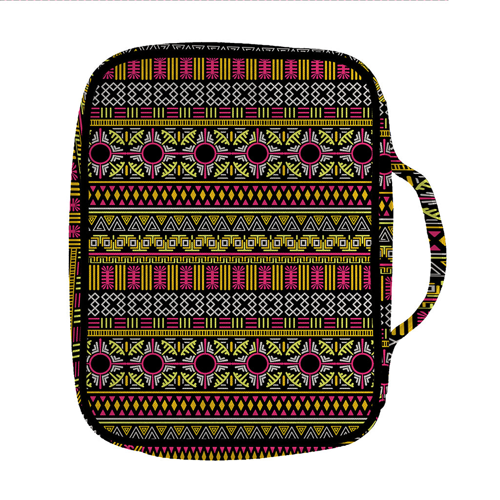Vintage Ethnic Pattern Print Front Pocket Bible Bag