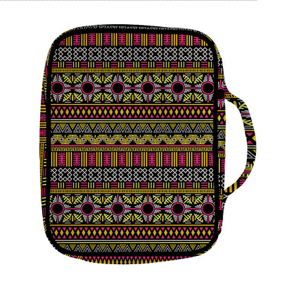 Vintage Ethnic Pattern Print Front Pocket Bible Bag