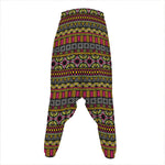 Vintage Ethnic Pattern Print Hammer Pants