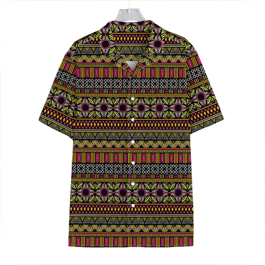 Vintage Ethnic Pattern Print Hawaiian Shirt