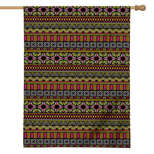 Vintage Ethnic Pattern Print House Flag