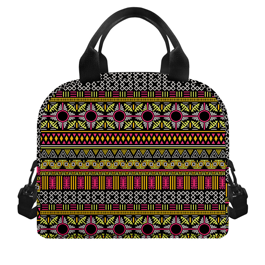 Vintage Ethnic Pattern Print Insulated Lunch Bag