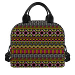Vintage Ethnic Pattern Print Insulated Lunch Bag