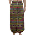 Vintage Ethnic Pattern Print Lantern Pants