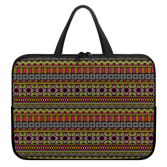 Vintage Ethnic Pattern Print Laptop Sleeve With Handle