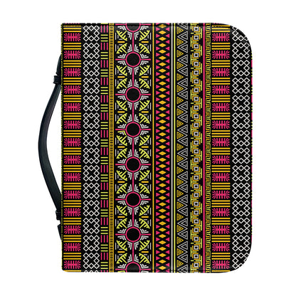 Vintage Ethnic Pattern Print Leather Bible Cover