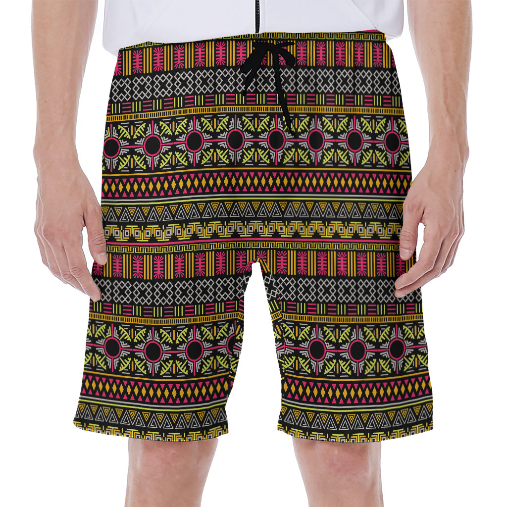 Vintage Ethnic Pattern Print Men's Beach Shorts