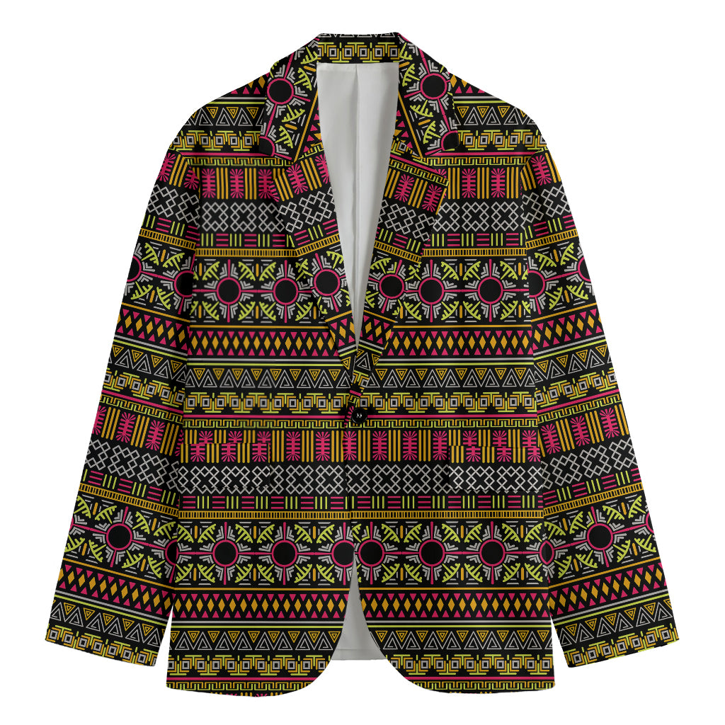 Vintage Ethnic Pattern Print Men's Blazer