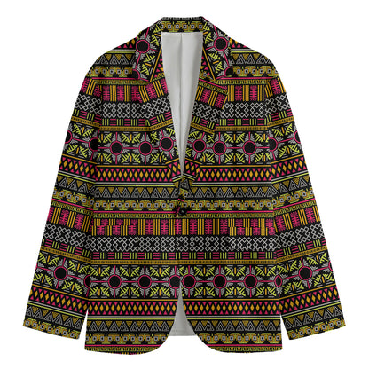 Vintage Ethnic Pattern Print Men's Blazer