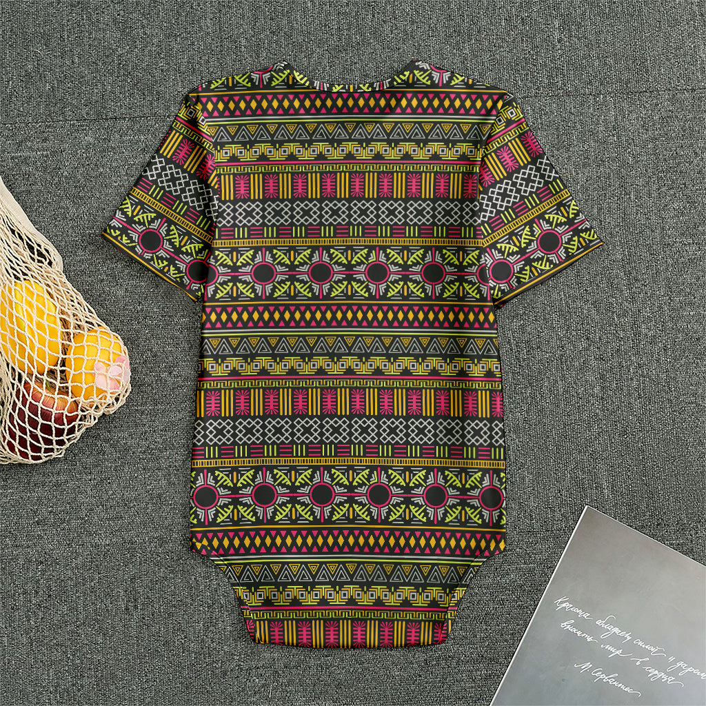 Vintage Ethnic Pattern Print Men's Bodysuit