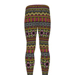 Vintage Ethnic Pattern Print Men's leggings