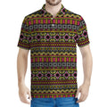 Vintage Ethnic Pattern Print Men's Polo Shirt