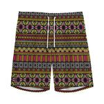 Vintage Ethnic Pattern Print Men's Sports Shorts