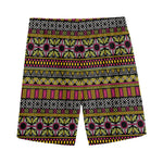 Vintage Ethnic Pattern Print Men's Sports Shorts