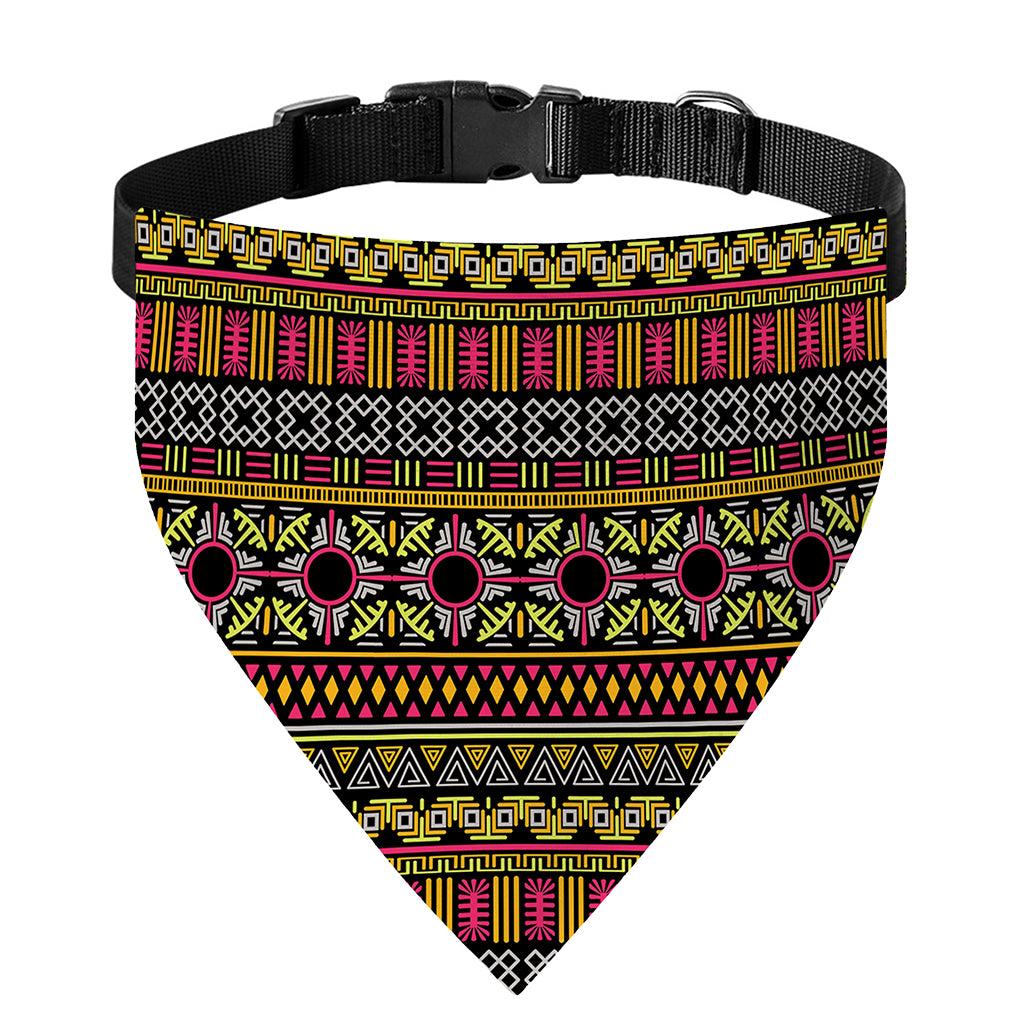 Vintage Ethnic Pattern Print Over The Collar Dog Bandana
