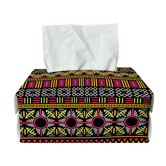 Vintage Ethnic Pattern Print Rectangle Tissue Box Cover