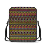 Vintage Ethnic Pattern Print Rectangular Crossbody Bag