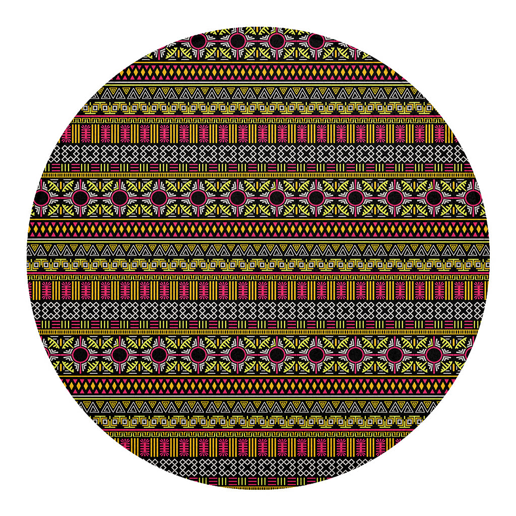 Vintage Ethnic Pattern Print Round Blanket