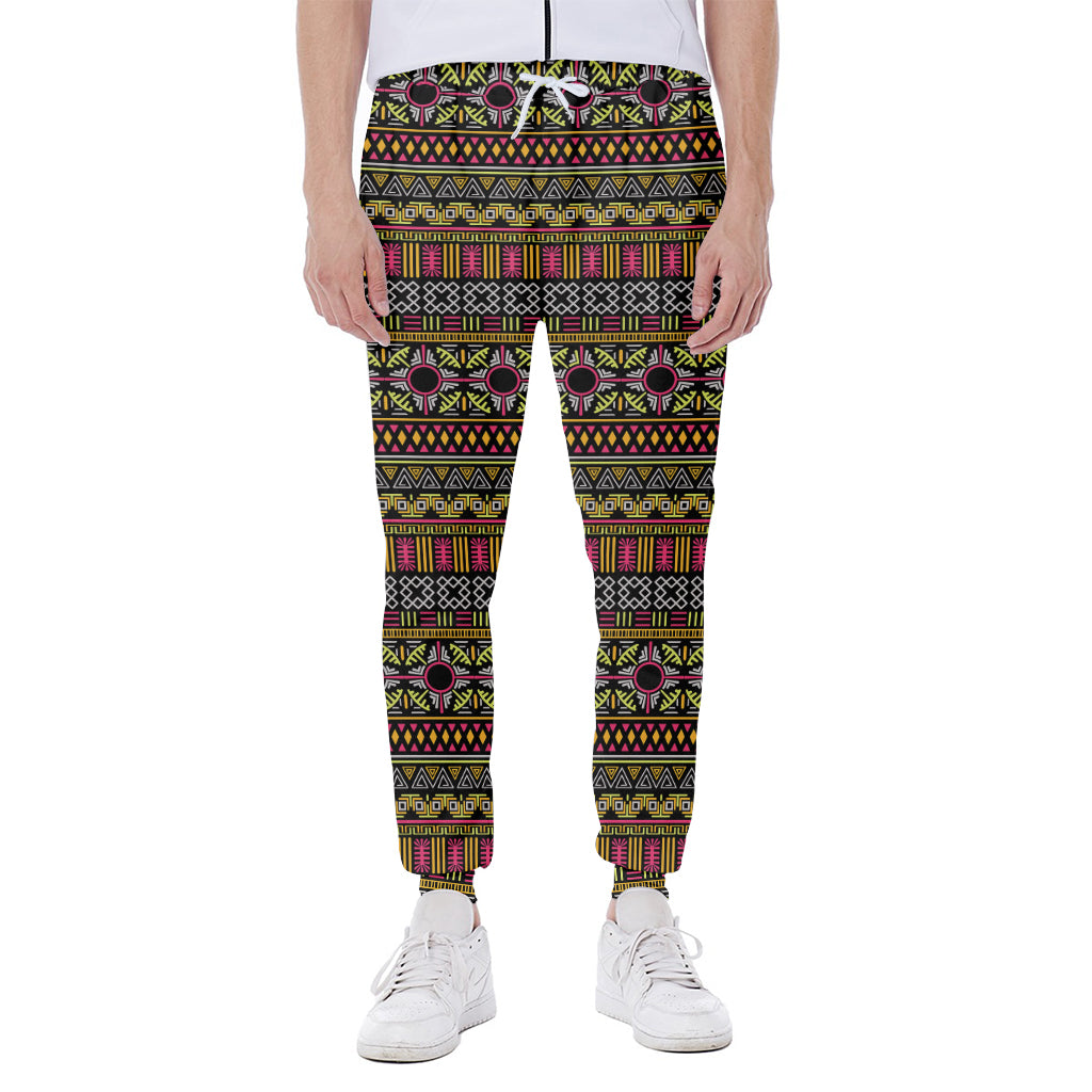 Vintage Ethnic Pattern Print Scuba Joggers