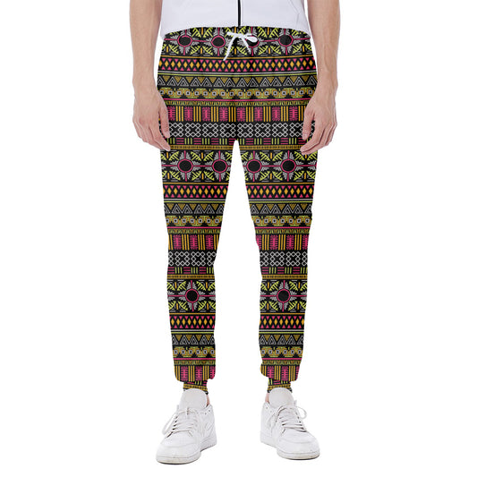 Vintage Ethnic Pattern Print Scuba Joggers