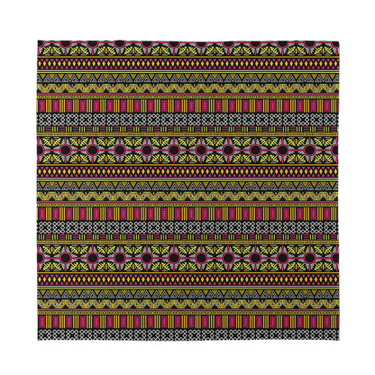 Vintage Ethnic Pattern Print Silk Bandana