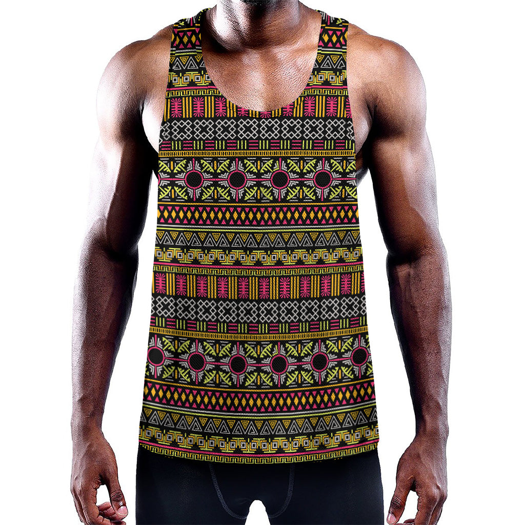 Vintage Ethnic Pattern Print Training Tank Top