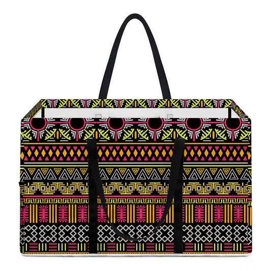 Vintage Ethnic Pattern Print Utility Tote Bag
