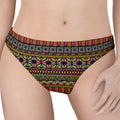 Vintage Ethnic Pattern Print Women's Thong