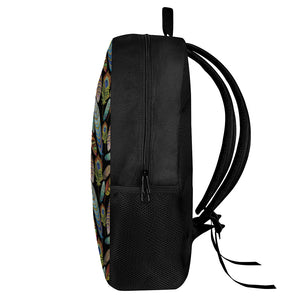 Vintage Feather Pattern Print 17 Inch Backpack