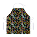 Vintage Feather Pattern Print Adjustable Apron