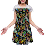 Vintage Feather Pattern Print Adjustable Apron