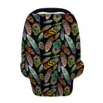 Vintage Feather Pattern Print Baby Seat Cover