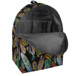Vintage Feather Pattern Print Backpack