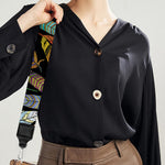 Vintage Feather Pattern Print Bag Strap