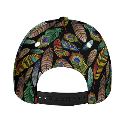 Vintage Feather Pattern Print Baseball Cap