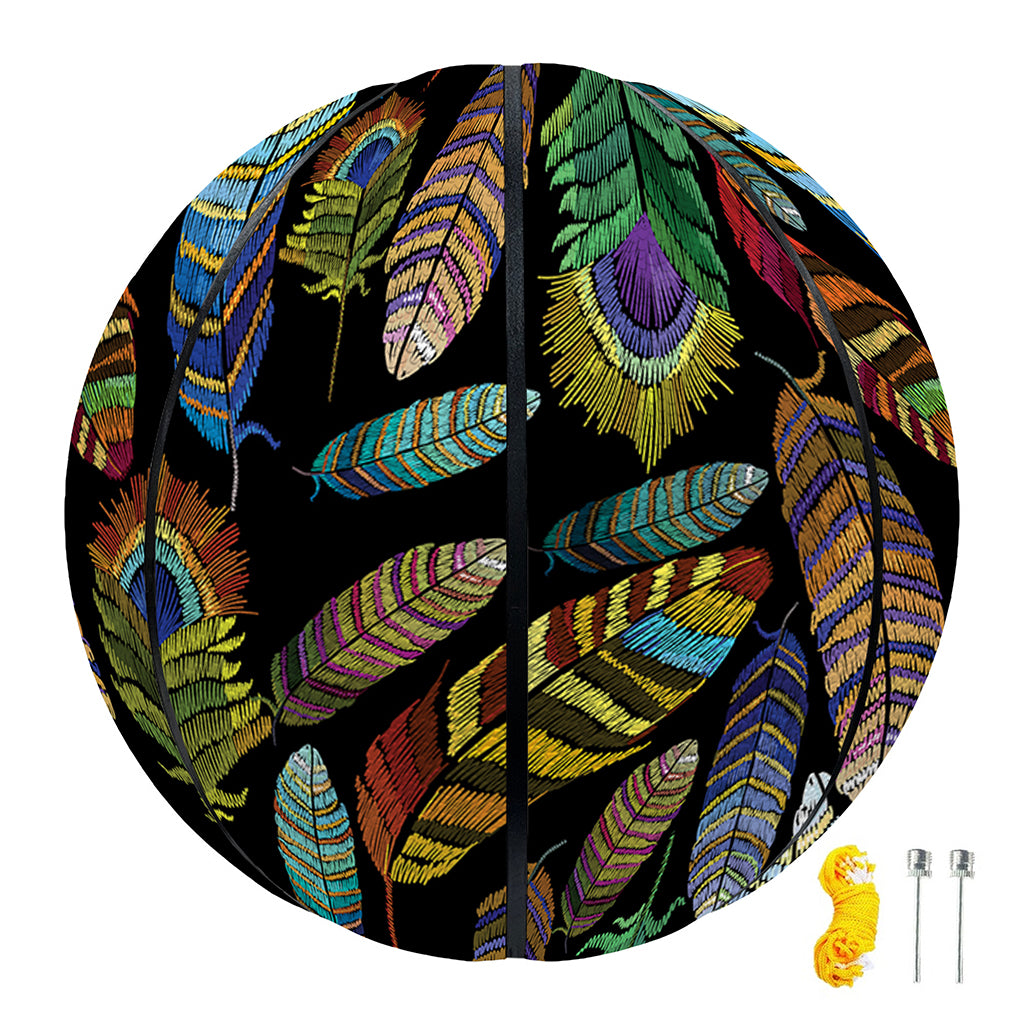 Vintage Feather Pattern Print Basketball