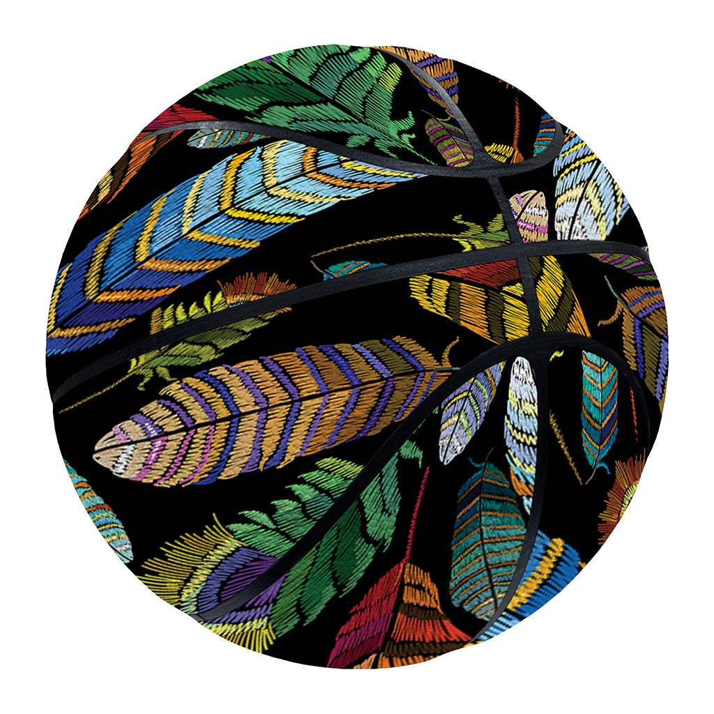 Vintage Feather Pattern Print Basketball