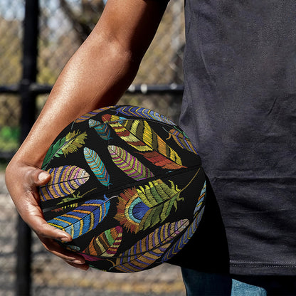 Vintage Feather Pattern Print Basketball