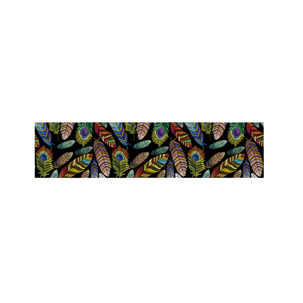 Vintage Feather Pattern Print Bed Runner