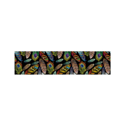 Vintage Feather Pattern Print Bed Runner