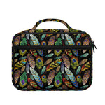 Vintage Feather Pattern Print Briefcase Bible Bag
