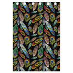 Vintage Feather Pattern Print Curtain
