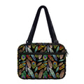 Vintage Feather Pattern Print Double Strap Bible Bag